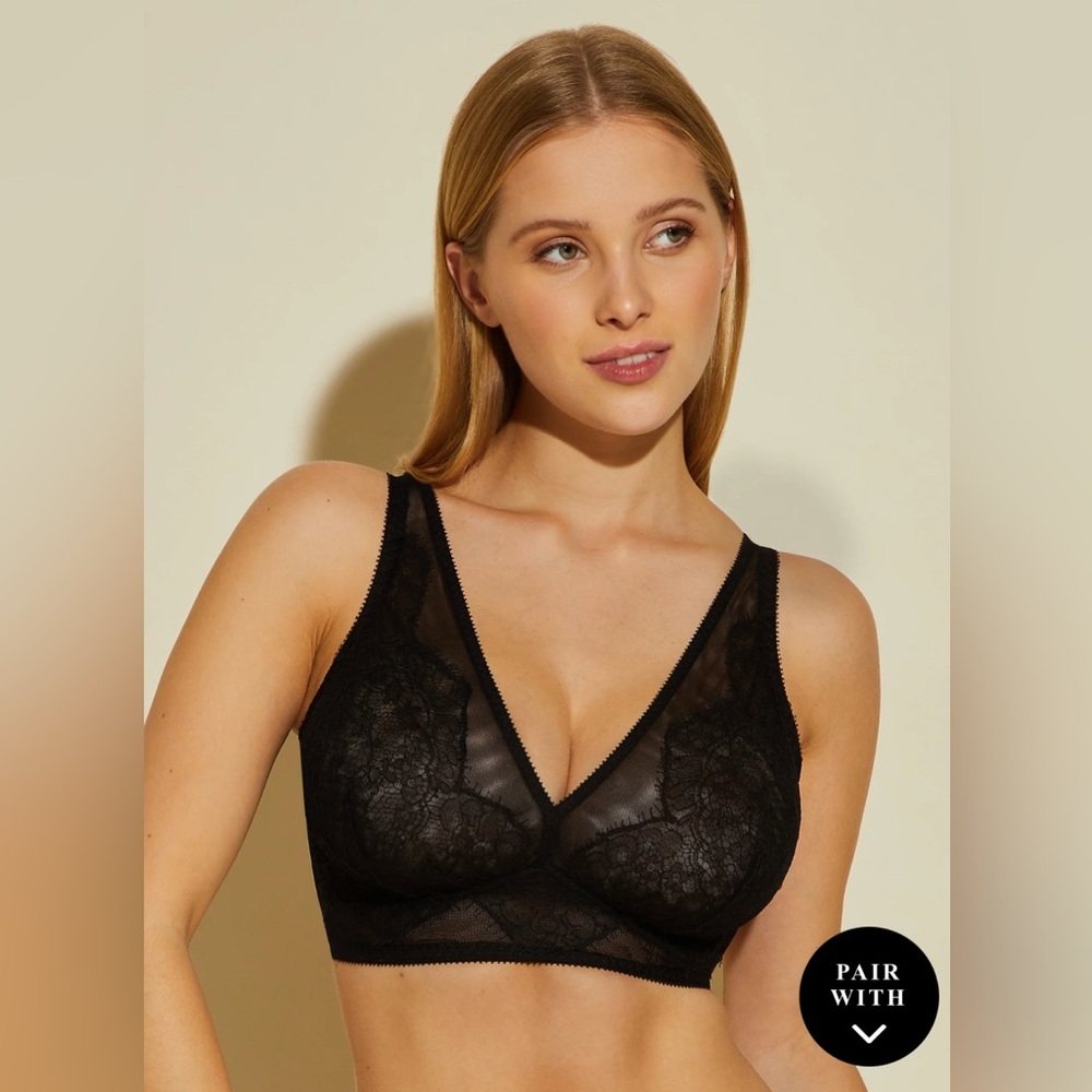 Cosabella Black Lace Maharaja Curvy Bralette- Medium